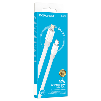 Кабель BX89 Type-C- Lightning 20 W серый BOROFONE 1/360