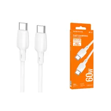 Кабель BX93 Type-C-Type-C 60W, белый BOROFONE /мин.пар.2шт Кабель BX93 Type-C-Type-C 60W, белый BOROFONE /мин.пар.2шт