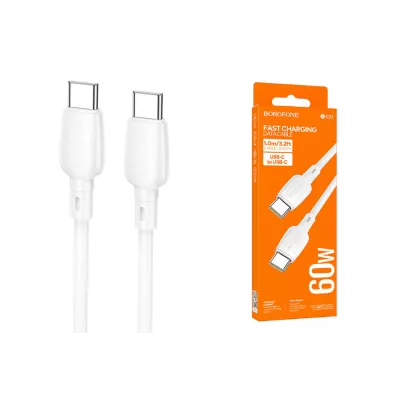 Кабель BX93 Type-C-Type-C 60W, белый BOROFONE  /от 3шт
