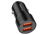 Автомобильное зарядное устройство BOROFONE BZ19B 36W двойной порт QC3.0 черный 1/94/377