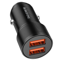 Автомобильное зарядное устройство BOROFONE BZ19B 36W двойной порт QC3.0 черный 1/94/377
