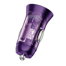 Автомобильное зарядное устройство BOROFONE BZ26A PD43W USB-A+USB-C, ►►быстрая зарядка◄◄, фиолетовый