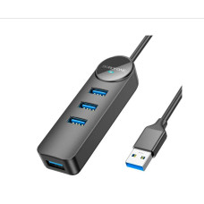 Хаб BOROFONE DH5 4в1 USB на USB3.0*4, черный, 1.2 метра Хаб BOROFONE DH5 4в1 USB на USB3.0*4, черный, 1.2 метра