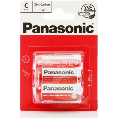 Батарейка Panasonic Zinc Carbon R14 BL2 24/120