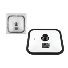 Крышка стеклянная с силиконовым ободком QUADRATO, 26 см Mallony 1/12 Крышка стеклянная с силиконовым ободком QUADRATO, 26 см Mallony 1/12