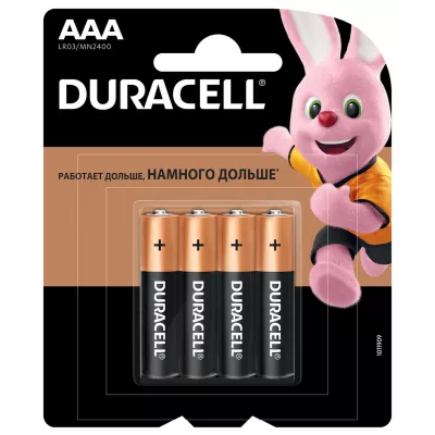 Батарейка Duracell LR03 BL4 48/1152 Батарейка Duracell LR03 BL4 48/1152