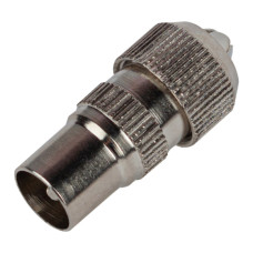 Разъем ЭРА R-TV03 штекер TV без пайки металл тип «Орех» упаковка 100 шт