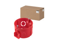 Установочная коробка СП D68х42мм, саморезы, стыковочные узлы, красная, IP20. TDM