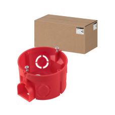 Установочная коробка СП D68х42мм, саморезы, стыковочные узлы, красная, IP20. TDM Установочная коробка СП D68х42мм, саморезы, стыковочные узлы, красная, IP20. TDM