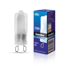Camelion Лампа галогенная G9 60W 220V (матовая, без рефлектора, 2000 часов) 3/100/1000 Camelion Лампа галогенная G9 60W 220V (матовая, без рефлектора, 2000 часов) 3/100/1000