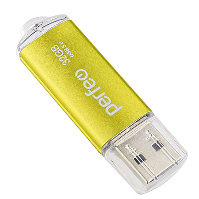 Perfeo USB флэш-диск 32GB C14 Gold metal series/10