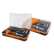 Набор, 2 отвертки: реверсивная и тонкая,в комплекте биты и головки,№4,65 предметов "Алмаз" TDM 1/18