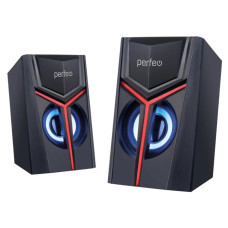 Perfeo колонки "TRIAL", 2.0, мощность 2х3 Вт, USB, чёрн, Game Design, LED подсветка 7 цв /30 Perfeo колонки "TRIAL", 2.0, мощность 2х3 Вт, USB, чёрн, Game Design, LED подсветка 7 цв /30