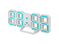 Perfeo LED часы-будильник "LUMINOUS 2", белый корпус / синяя подсветка