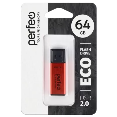 Perfeo USB флэш-диск 64GB E03 Red economy series 10/100 Perfeo USB флэш-диск 64GB E03 Red economy series 10/100
