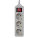 Удлинитель Perfeo с кнопкой "POWERMATE", 5,0м, 3 розетки, белый (PF-PM-3/5,0-W) /30