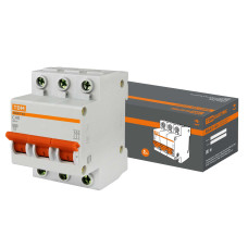 Автоматический выключатель ВА47-63 3Р 40А (С) 4, 5кА х-ка TDM 4/40