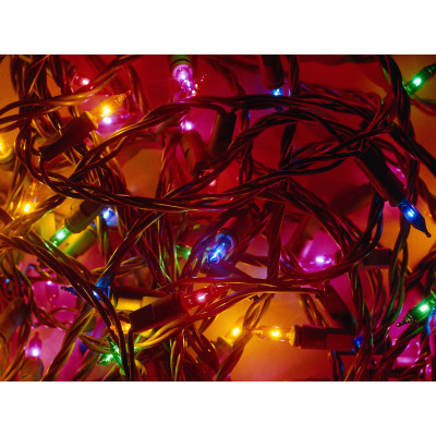 Гирлянда ламповая ES00100/5F Гирлянда внутренняя 100миниламп, 6м, разноцветная, 5 режимов