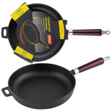 Сковорода чугунная с деревянной ручкой CIF26-W, диам - 26 см 1/4 Сковорода чугунная с деревянной ручкой CIF26-W, диам - 26 см 1/4