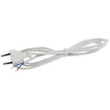 Шнур для бра ЭРА  UX-ШВВП-1,8m-W 1,8 м ШВВП 2x0,5мм2 белый /мин.пар.2шт