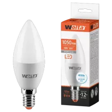 WOLTA Лампа светодиодная C37 12Вт 1050лм 4000К Е14 2/50