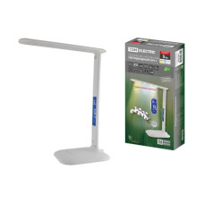 Настольный светильник TDM СНЧ-1 часы, календ., терм-р, 5Вт, 2800-5500 К, сенсор-димм, USB, белый