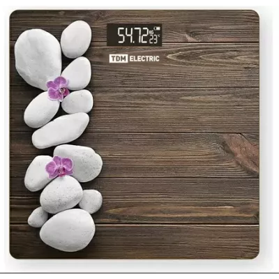 Весы напольные электронные "Спа", стекло, деление 0,01 кг, макс.180 кг, 28х28 см, TDM