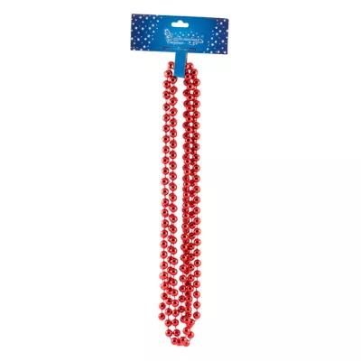 Бусы "Классик" диаметр бусинки -10мм, длина бус 2,7м, цвет красный 12/72