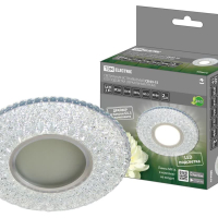 Светильник встраиваемый СВ 03-15 MR16 50Вт G5.3 LED подсветка 3 Вт зеркальный/хром TDM