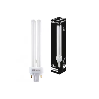 Лампа компактная люминесцентная КЛЛ-PD-26Вт-4000K-G24d-3 TDM Лампа компактная люминесцентная КЛЛ-PD-26Вт-4000K-G24d-3 TDM