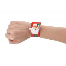 Браслет "Санта", пластмасса, металл, пвх, LED лампы, р. 22х4 см, пит. 3 бат /12 мин. партия -2 шт Браслет "Санта", пластмасса, металл, пвх, LED лампы, р. 22х4 см, пит. 3 бат /12 мин. партия -2 шт