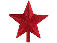 Верхушка на елку "Звезда" SYSDX-351901, материал: пластмасса, бумага, высота 19см