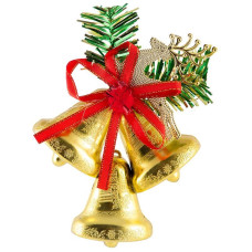Украшение новогоднее "Колокольчик",материал: пластмасса, полиэстер, металл, размер : 10*12,5см
