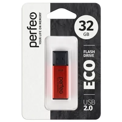 Perfeo USB флэш-диск 32GB E03 Red economy series 10/100