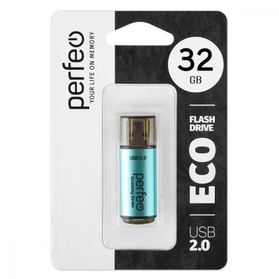 Perfeo USB флэш-диск 32GB E04 Green economy series 10/100