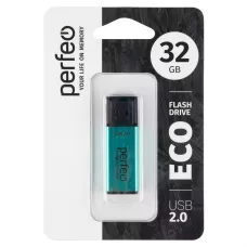 Perfeo USB флэш-диск 32GB E04 Green economy series 10/100