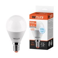 WOLTA Лампа светодиодная G45 12Вт 1050лм 6500К Е14 2/50