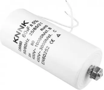 Конденсатор пусковой  60uF/450VAC с проводом, KONN025