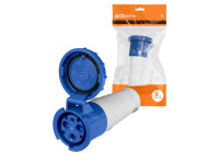 Розетка 233 переносная 2Р+РЕ 63А 220В IP54 TDM 10/60