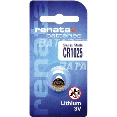 Батарейка Renata CR1025    BL-1  3B (10/100)
