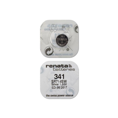 Батарейка Renata  SR341/SR714SW BL-1 1.55V, 10mAh, 5.8x1.6mm (10/100)