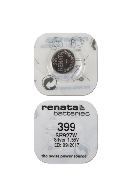 Батарейка Renata  SR399/SR927SW BL-1 1.55V, 10mAh, 5.8x1.6mm (10/100)