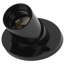 Патрон Е27 настенный, бакелит, черный (x50) /мин.пар.6шт