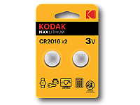 Батарейка Kodak CR2016-2BL 2/60/240  (30417663)