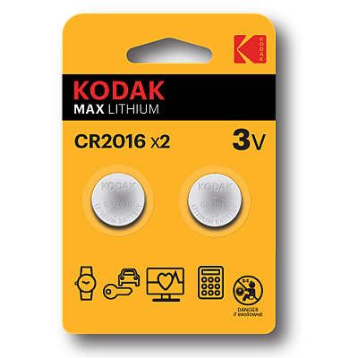 Батарейка Kodak CR2016-2BL 2/60/240  (30417663)