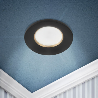 Точечный светильник ЭРА KL107 BK/GD MR16 GU5.3 черный золото