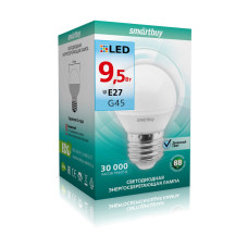 Smartbuy Лампа светодиодная LED G45 9,5Вт 4000К Е27 /от 5шт