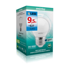 Smartbuy Лампа светодиодная LED G45 9,5Вт 6000К Е27 3/100