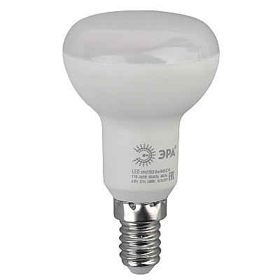 ЭРА Лампа светодиодная QX LED R50-6W-840-E14  (арт.R50-6W-840-E14)  5Вт E14 нейтр. белый свет/10