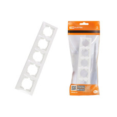 Рамка TDM 5-х постовая, горизонтальная, белая "Лама" ЦЕНА ▼ Рамка TDM 5-х постовая, горизонтальная, белая "Лама" ЦЕНА ▼